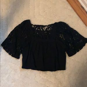 Free People Black Crop